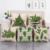 Green Plant Cactus Pattern Digital Printing Short Plush Pillow Covers For Car Sofa Office Cushion Cover Home Goods 60X60Cm