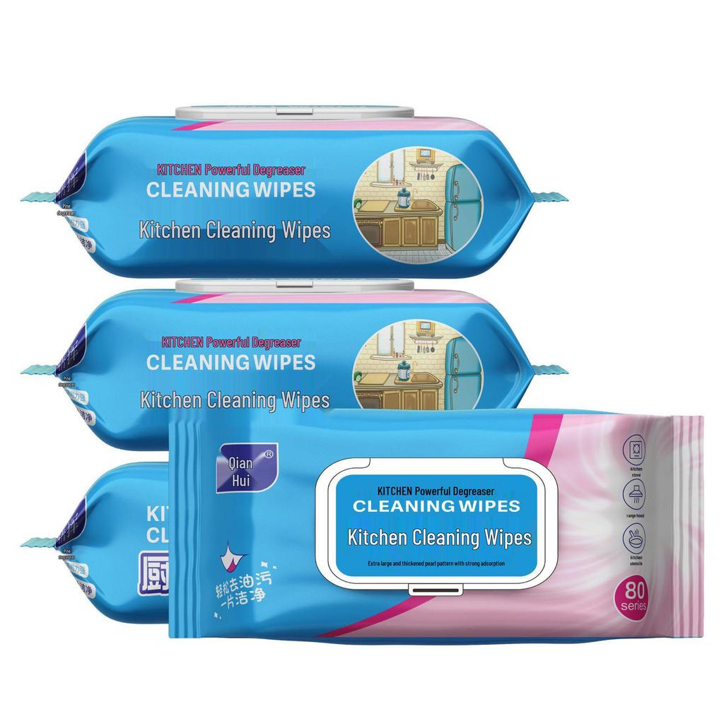 Penguin XL Kitchen Wet Wipes for Oil & Stain Removal - Thickened Household Cleaning Towels