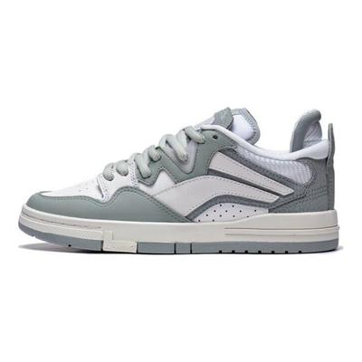Li Ning We I Pro Všestranné Retro Skateboardové Boty Protiskluzové Tlumení Nárazů Odolné Podpora Nízké Dámské Skateboardové Boty Šedá Bílá AECT036-1