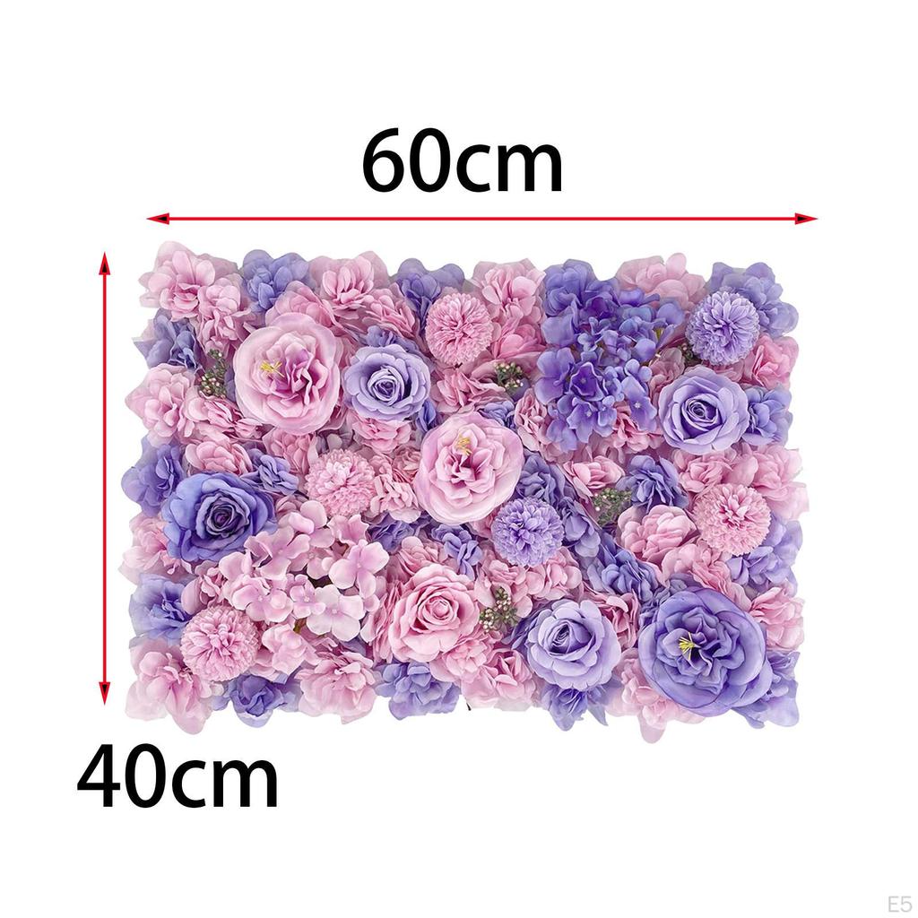 Pannello di Fiori Artificiali Sfondo Decorazione San Valentino per la Casa Composizione Rosa