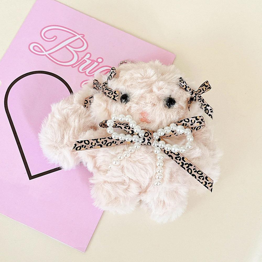 

New Cartoon Rabbit Plush Doll Key Chain Stuffed Bowknot Plush Key Ring Lolita Rabbit Bag Pendant