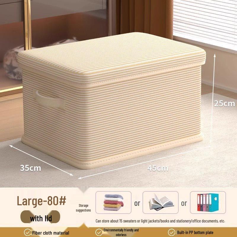 

Складной полосатый ящик для хранения с крышкой для одежды и носков 45*35*25 cm
