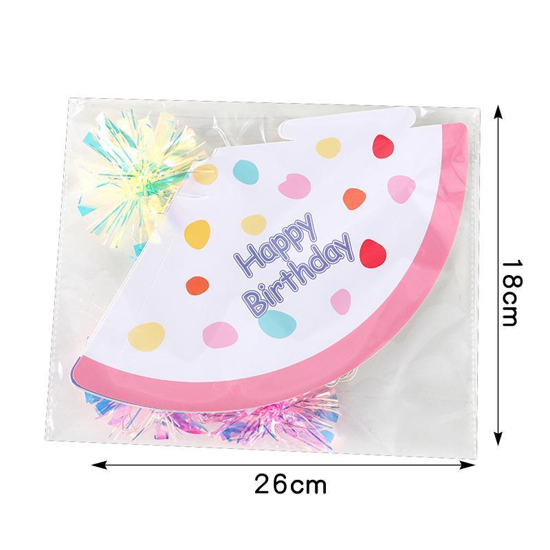 Birthday Party Hats 6pcs Shiny Metal Wire Lovely Happy Birthday Pattern for Kids Birthday Souvenir Party Decor Supplies