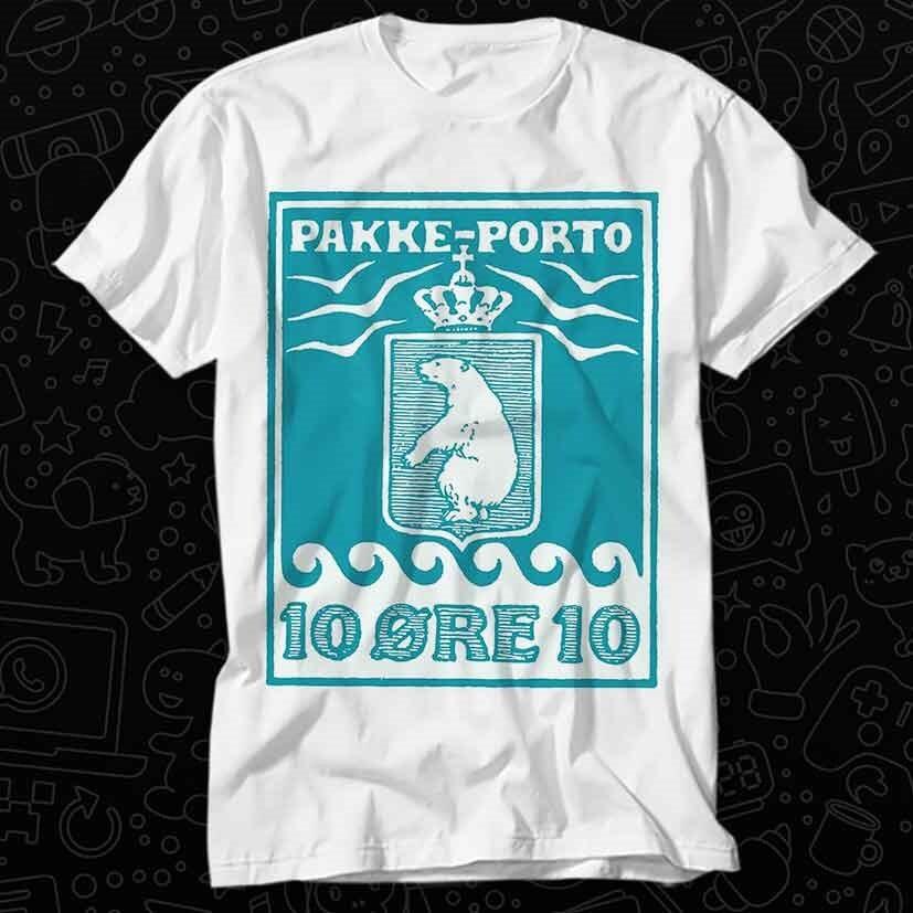 

1905 Greenland Polar Bear Pakke Porto Stamp T Shirt 499 XL