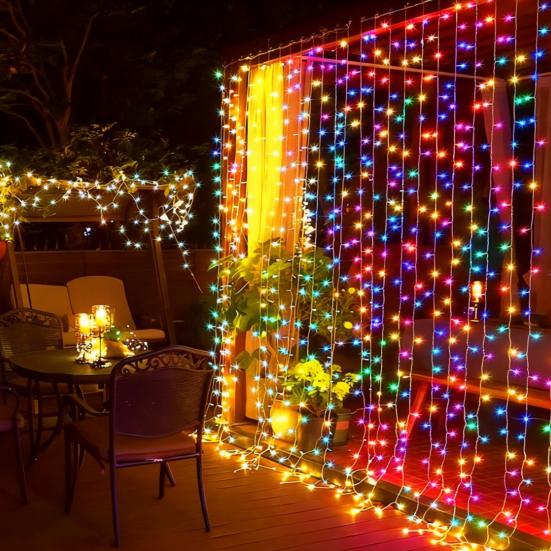 Christmas LED String Lights with Memory Function 8 Modes Star Topper Waterproof USB Powered Christmas Tree Lights