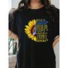 Women'S Sunflower Affirmation T-Shirt Short Sleeve Black,Shirts For Women,  Womens T-Shirts,  Womans Tshirts, Streetwear Women