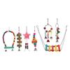 7 Stück Vogelspielzeug Set Vogekäfig Schaukel Kauspielzeug Glockenring Spielzeug Set Papagei Hängespielzeug Set