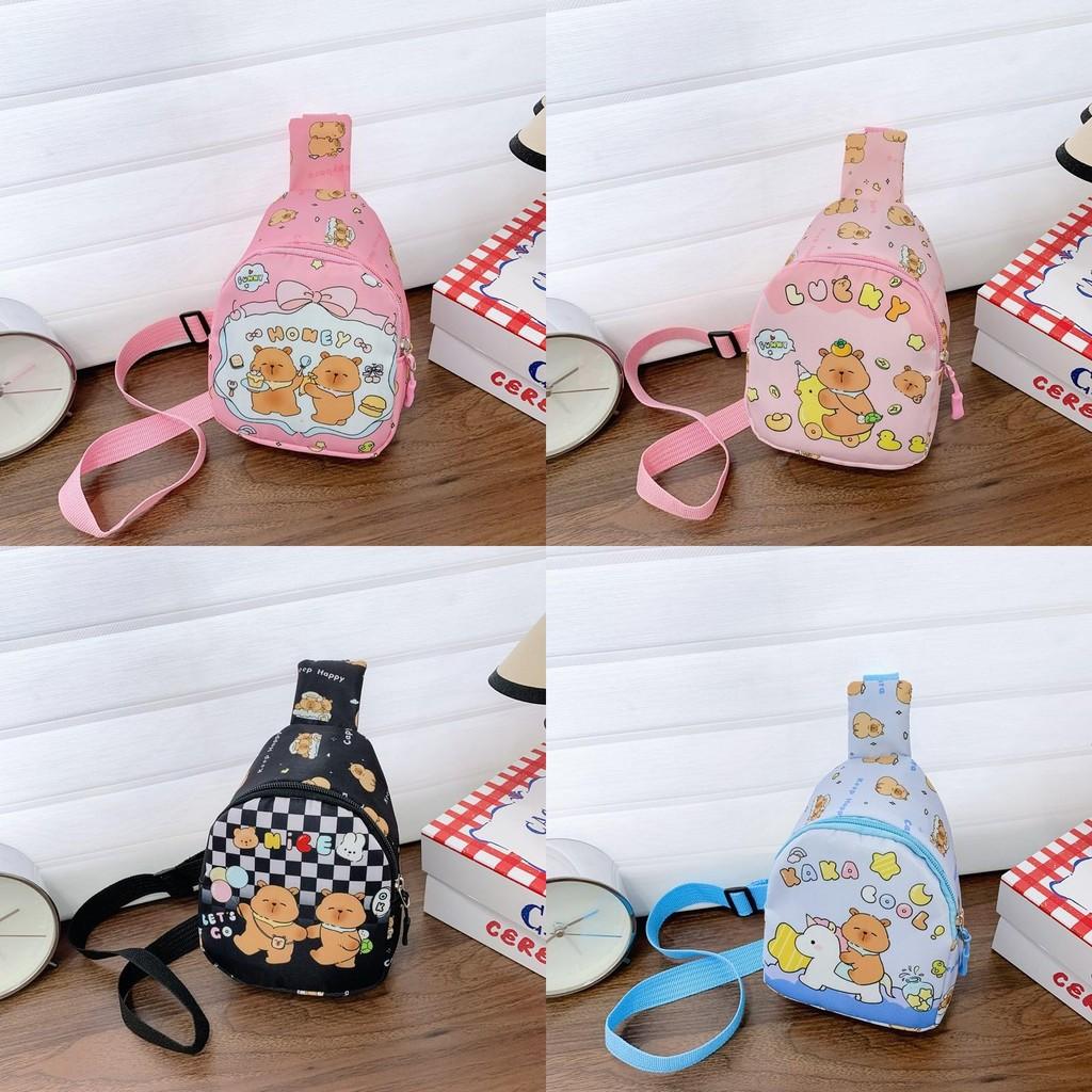 Capybara Animal Pattern Single Shoulder Crossbody Chest Bag Fashion Kids Gift
