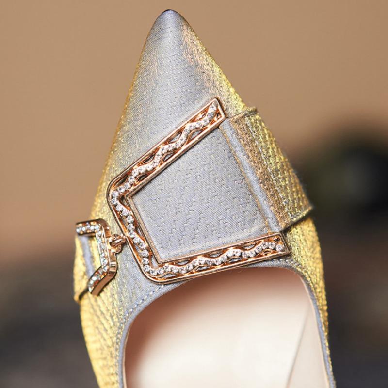 Jarní a podzimní nové špičaté boty na jehlovém podpatku Single Shoes Všestranná móda Dámská obuv