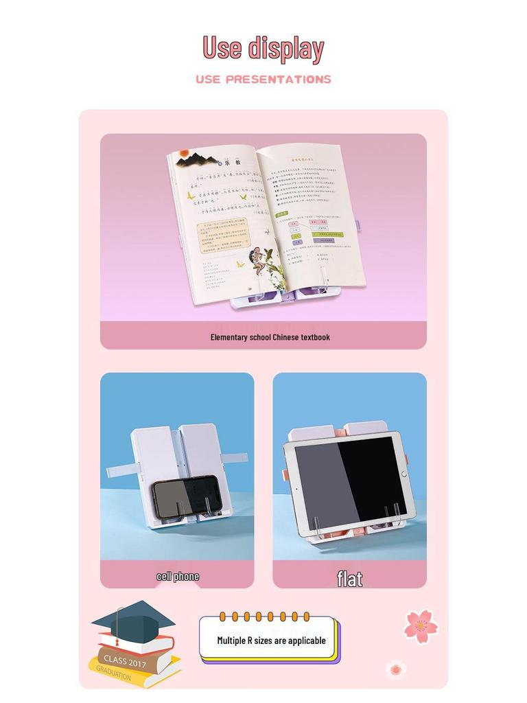 Multi-Functional Reading Stand & Pencil Case: Dual-Use Stationery Box and Bookshelf