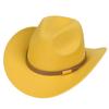Western Cowboy Top Hat Spring And Autumn New Jazz Hat Big Brim Pentagram Belt Accessories Felt Hat Men And Women