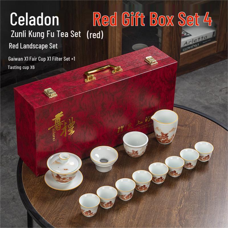 

Mutton Fat Jade White Porcelain Kung Fu Tea Set