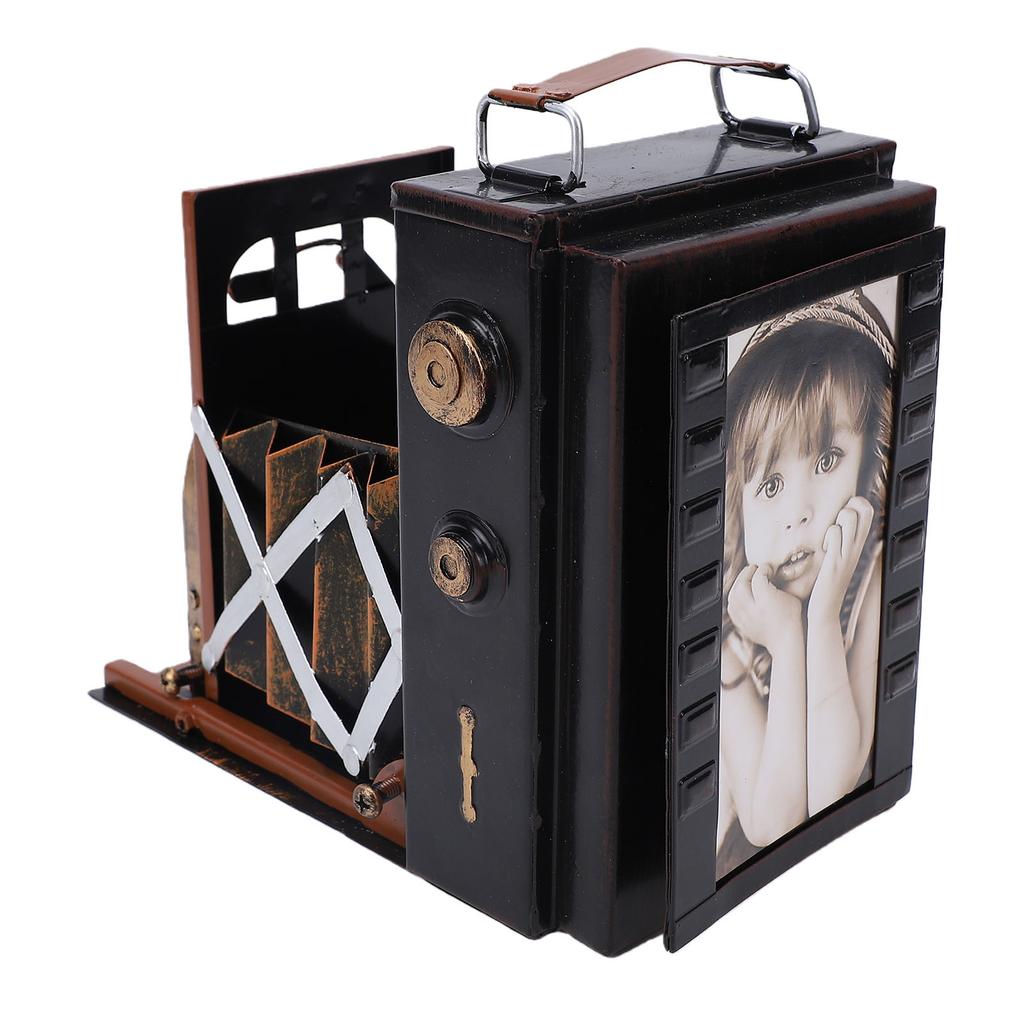 Vintage Kamera Statue Modell Robustes Eisen Antike Kamera Requisite für Schreibtischdekoration Sammlerstück Vitrine