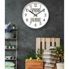 kxptso Wall Clock, Analog Temperature and Humidity Display, Digital Calendar, LCD Display, Quiet, Continuous Second Hand, Analog Wall Clock (A, 35cm)