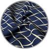[S&W SHLAX&WING] Men's Tie & Pocket Square Set, Navy Blue & Yellow, Medium, 147cm