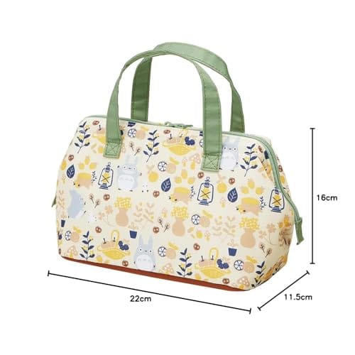 Skater KGA1-A Insulated Lunch Bag with Clasp Purse, Women's, Ghibli Totoro Design, KURASHI
