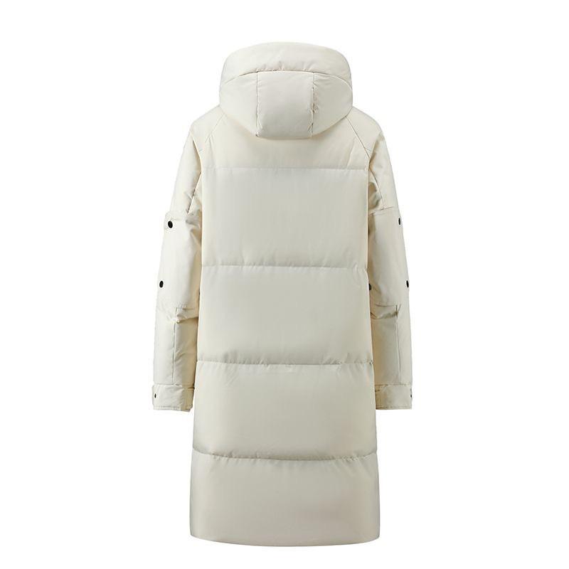 Long Down Jacket Men Women Winter Outdoor Thick Loose Hooded Warm Coat
