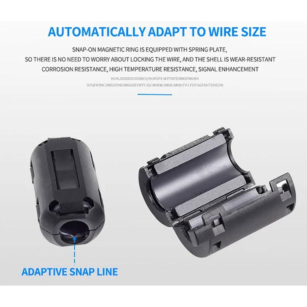 1Pcs Noise Suppressor Anti-interference Magnetic Ring Ferrite Core Cable Filter Degaussing Filter