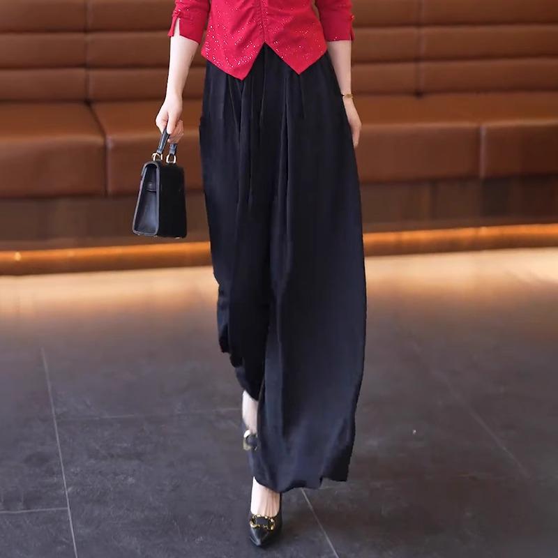 

Хаки Летние Брюки с Высокой Посадкой и Широкими Штанинами для Женщин - Легкие, Стильные и Универсальные Дизайн 2025 XL (115-125 lbs)