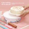 Plastic Cake Decorating Turntable Non Slip Base Smooth Rotation Perfect For Home Baking Pastry Making