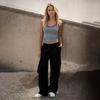 Womens Wide Leg With Sweatpants Casual High Waist Baggy Sweatpants Boyfriend Jogger Pants With Pockets Trousers