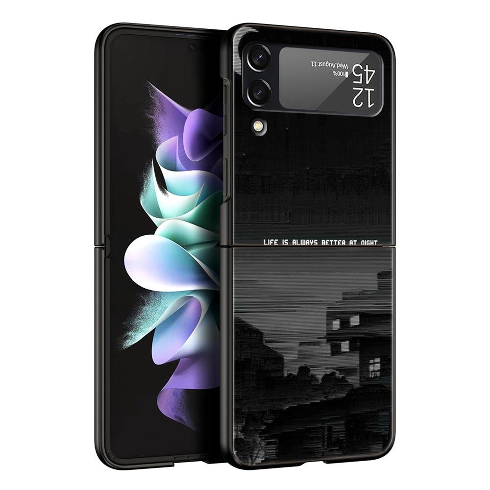 Russian Quote Slogan Letter Hard PC Phone Case For Samsung Galaxy Z Flip 7 6 5 4 Black Cover For Galaxy Z Flip 3 Foldable Fundas