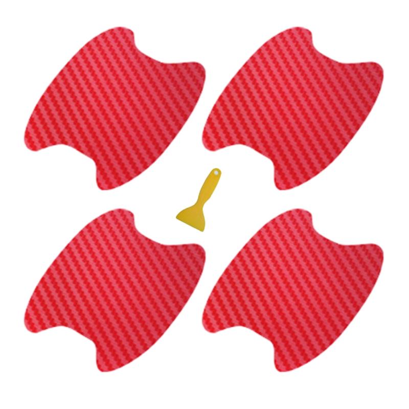 Protector de zgârieturi pentru mâner Textura 3D din fibră de carbon Vopsea pentru pahar pentru ușă de mașină pentru capac de protecție Film de protecție autocolant pentru SUV