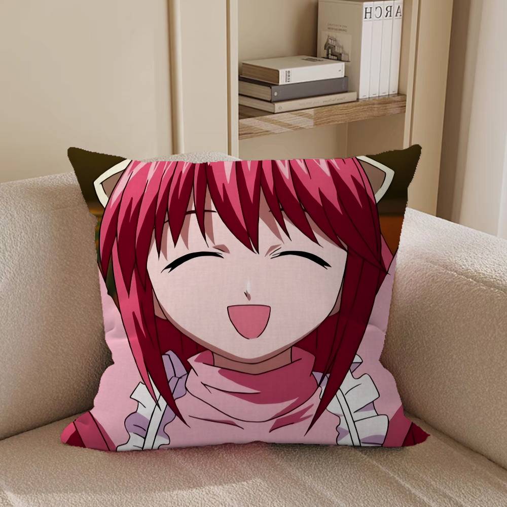 Elfen CARTOON LiedS Pillow Covers Cartoon Sofa Decorative Home Double-sided Printing Short Plush Cute Cushion Cover