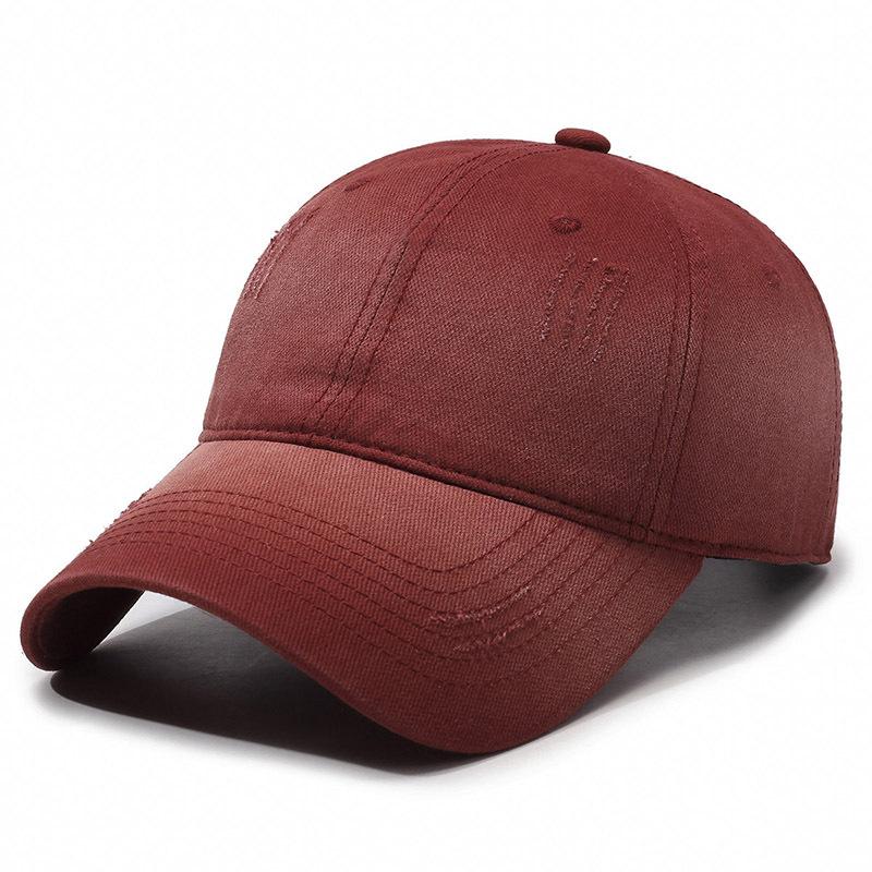Customized Men Women Baseball Cap Vintage Street Style Bright Color Gradient Deepened Hole Design Breathable Sun Protection Cap