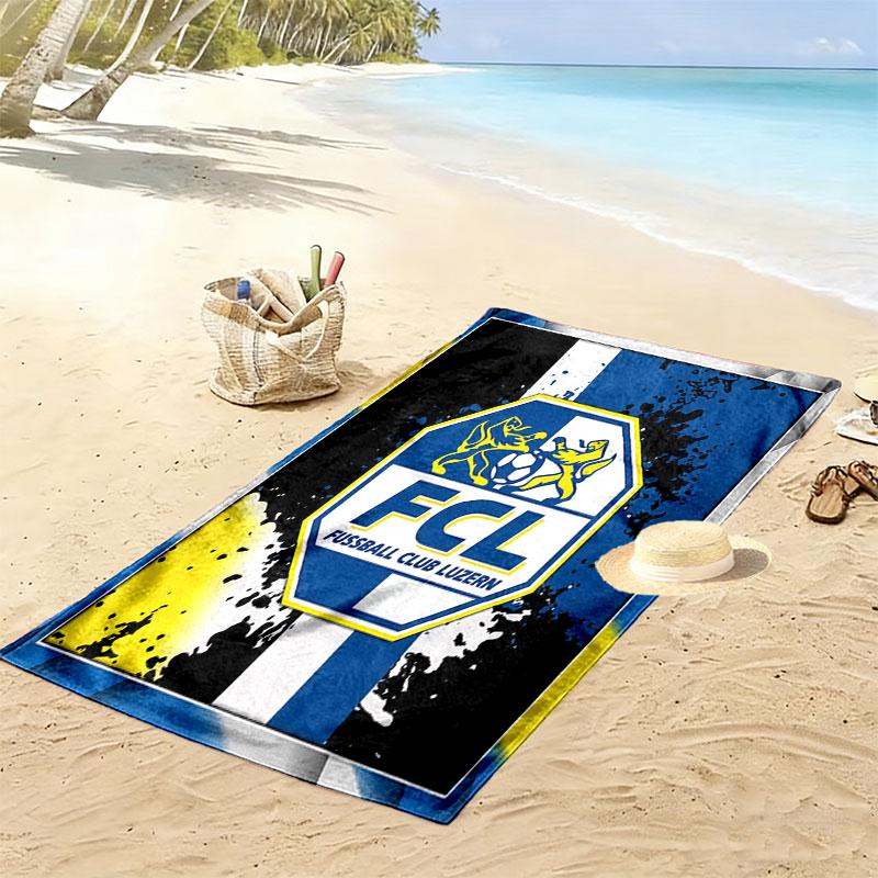 FC Luzern Print Beach Towel, Large Soft Quick Dry Towel for Beach Camping Swimming