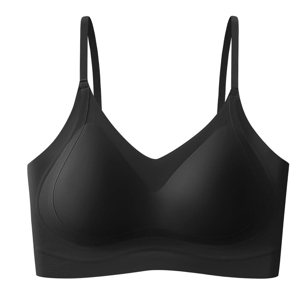 Summer Ice Silk Seamless Wireless Bra: Enhancing Small Chests with a Beautiful Gathered Design