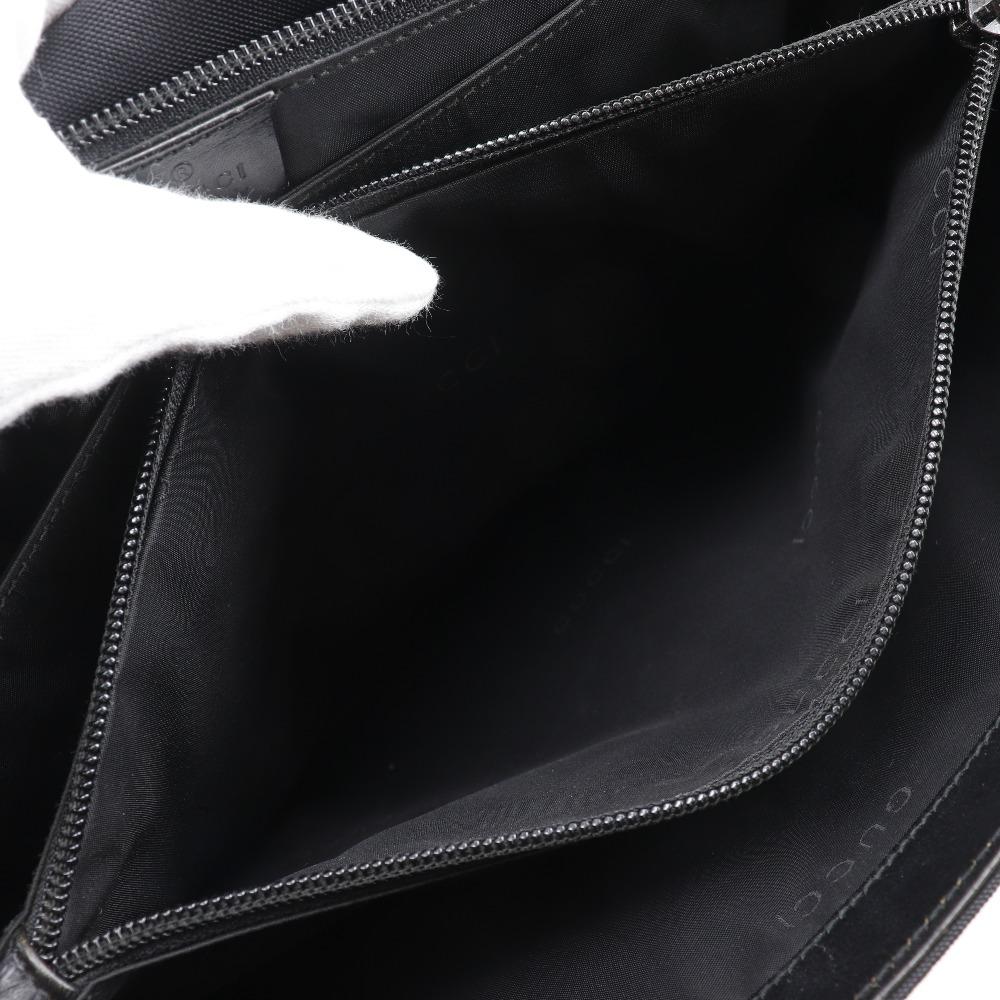 Gucci Shoulder Bag Black Nylon Canvas Unisex Used