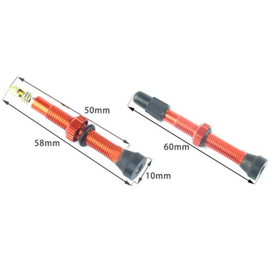 2Pcs 55/60/78mm Road MTB Bike Bicycle Tubeless Tires Alloy Presta Valve Stems