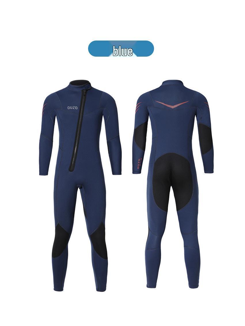 

Мужской гидрокостюм для снорклинга с длинным рукавом 3 мм - Защита от солнца и холода для всего тела, Защита от медуз, Тепло для серфинга 4XL темно-синий