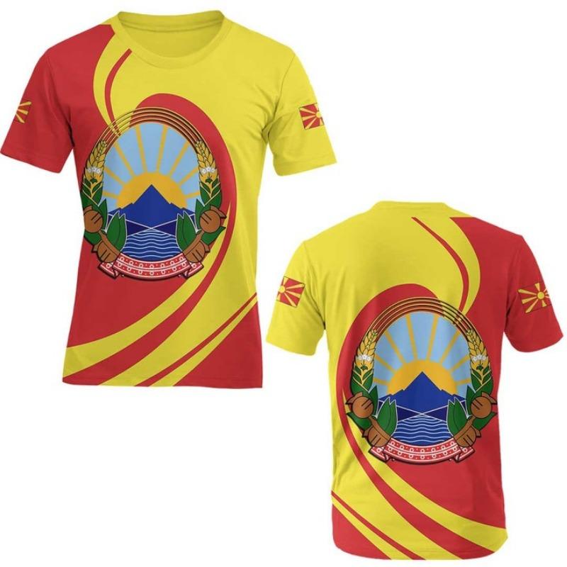 Football Jersey Summer Trend Crew Neck 3D Printing Sports T-shirt Casual Loose Tops