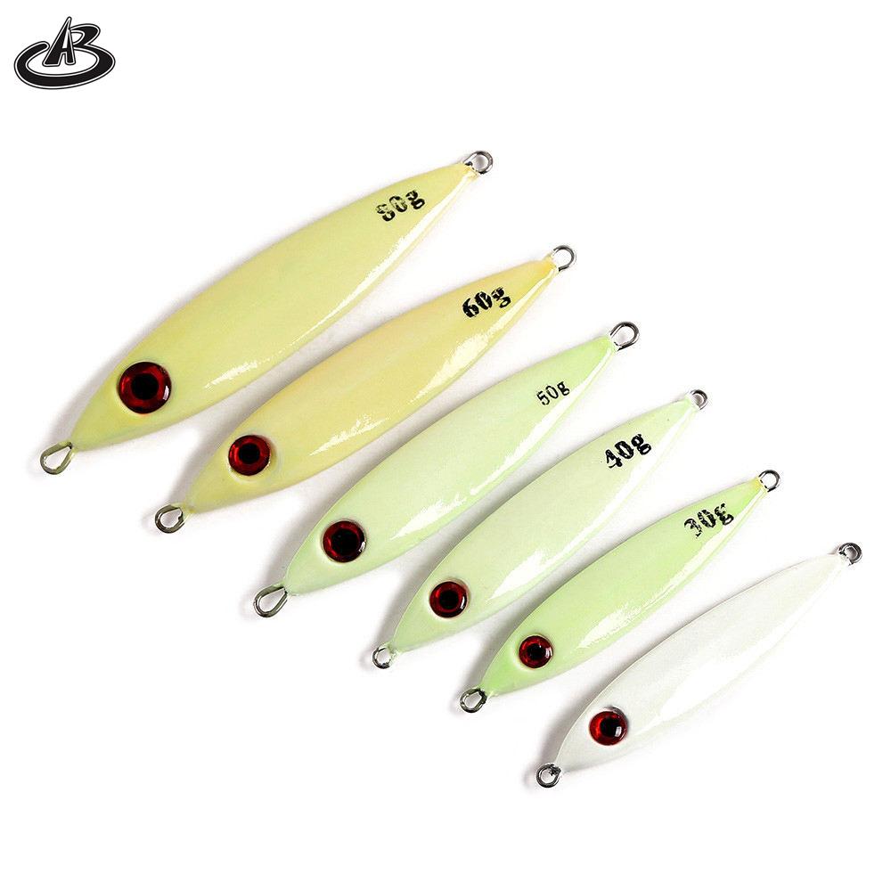 Hangxiang 30g 40g 50g 60g 70g 80g Jig Lure 6 Colors 3D Eyes Metal Jig Fishing Lure