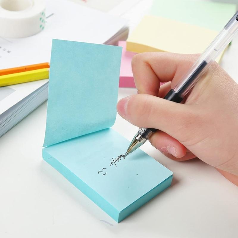 8 Pcs Aesthetic Note Pad Simple Memo Pad Easy To Write Multifunctional Notepads Colorful Sticking Notes