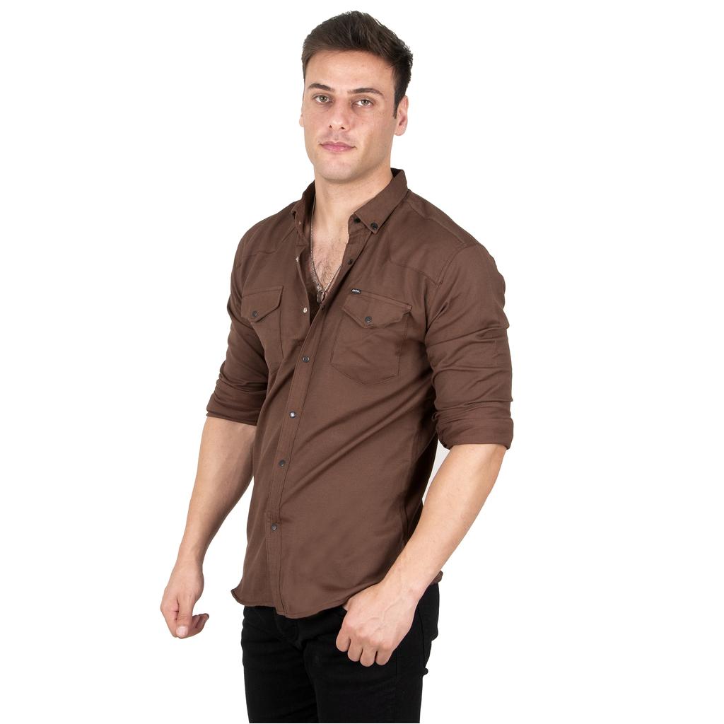 DeepSEA Herren-Jeanshemd mit Druckknopftasche und doppelter Klappe 2300410