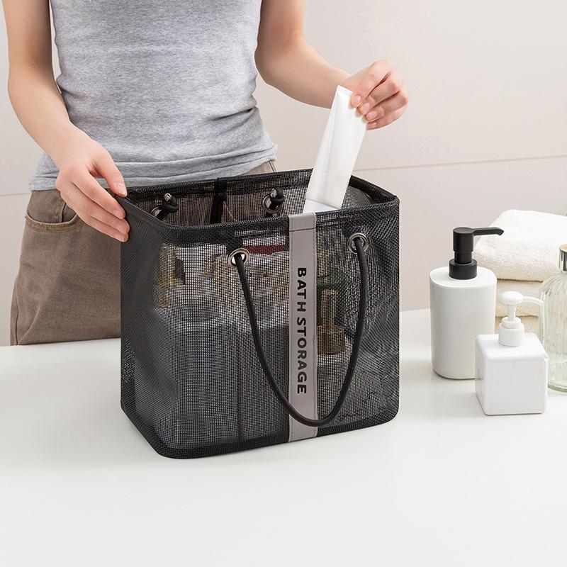 Duża siatkowa torba plażowa piaskoodporna torba podróżna z przegródką na kosmetyki zewnętrzna torba tote wodoodporna torba basenowa torba tote o dużej pojemności