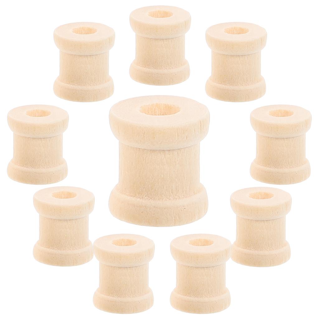 20Pcs 100pcs Unfinished Wood Spools DIY Craft Bobbins for Weaving Sewing String Holder Handmade Jewelry Making Supply Kit