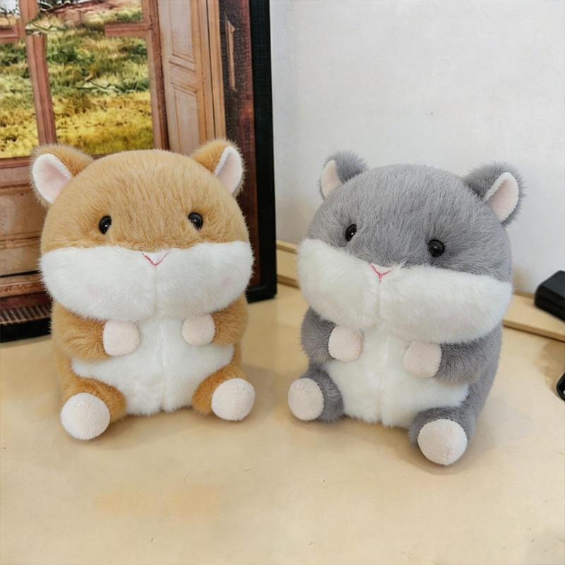 Ballshaped Hamster Plush Toy With Long Pile Fabric For Children And Gift