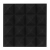 6pcs Pyramid Shape Sound Absorbing Cotton Foam Acoustic Panels Studio Soundproofing Foam(Black )