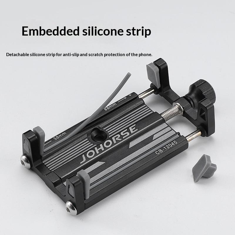 Bicycle Phone Holder Aluminum Alloy Adjustable 360 Handlebar Mount Anti Slip Stable Stand for Smartphone Cycling Road Use