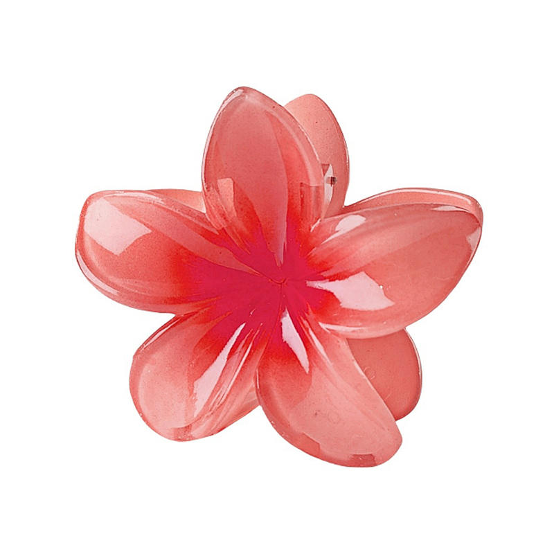 Independently packaged beach vacation egg flower claw clip hair accessory colorful flower hair claw plate hair ponytail top clip