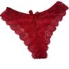 Night Charm Lace Bow Thongs: Sexy Transparent Lingerie for Women