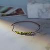 Bracelet pour femme en perles de cristal de zircon vert olive Spring River