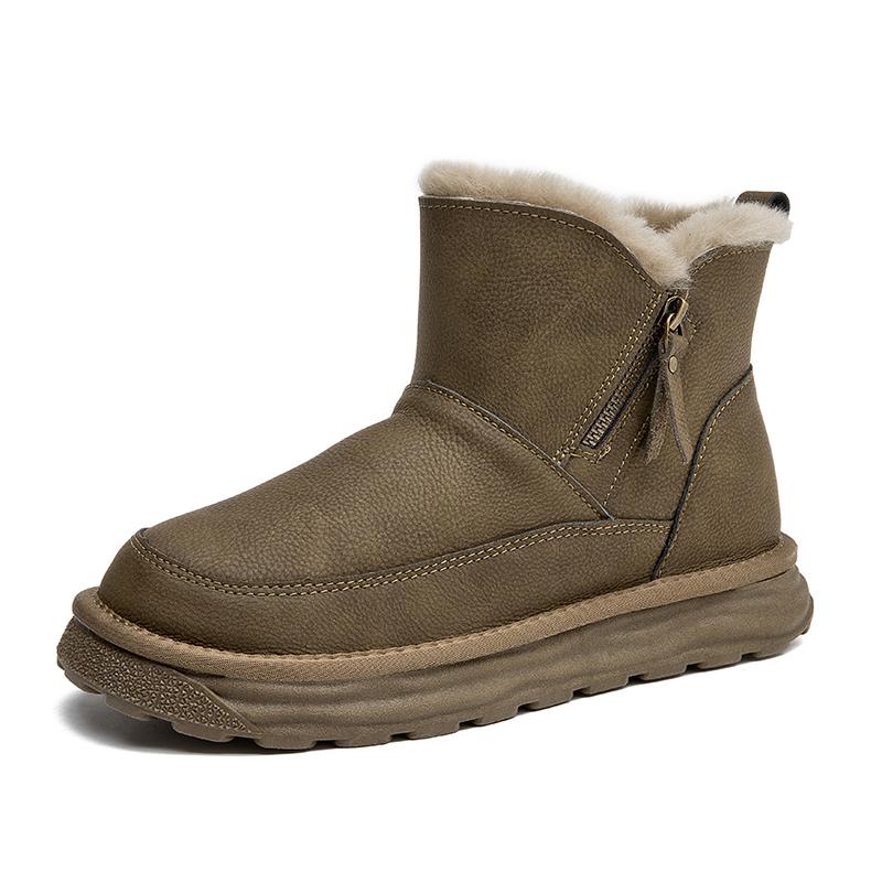 

Winter Men s Warm Snow Ankel Boots Wool Anti-slip Sole Thick Fleece Lining Man Plus Size 39-45 45 зелений