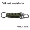 Emergency Carabiner Keychain, Outdoor Paracord Beetle Key Ring, Handmade Climbing Gear for Hiking Survival Kit, Eagle Hook Accessories