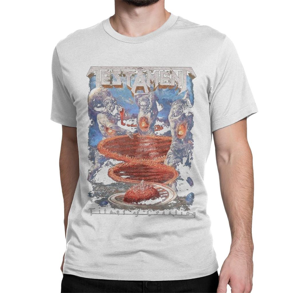Men Women T-Shirts Blood Life Metal Music Band Rock Casual 100% Cotton Tees Short Sleeve Testament T Shirts  Tops Plus Size