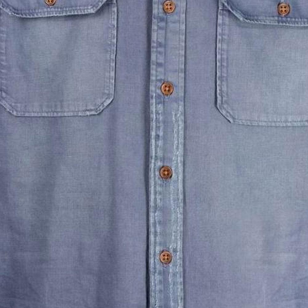Polo Ralph Lauren Solid Color Single-Breasted Polo Collar Long Sleeve Shirt Men shirts Blue 710878847-001